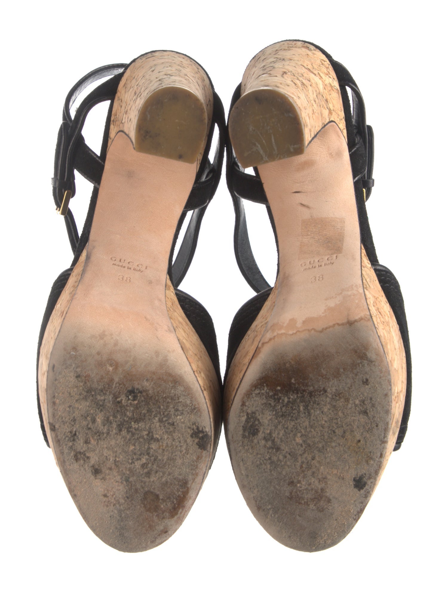 Gucci Suede Slingback Sandals